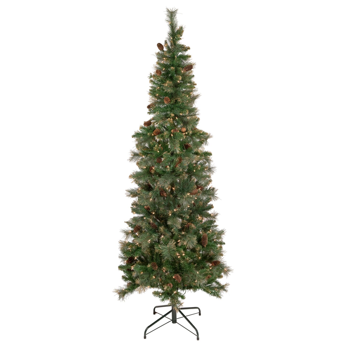 Northlight 7&#x27; Pre-Lit Yorkshire Pine Pencil Artificial Christmas Tree, Clear Lights