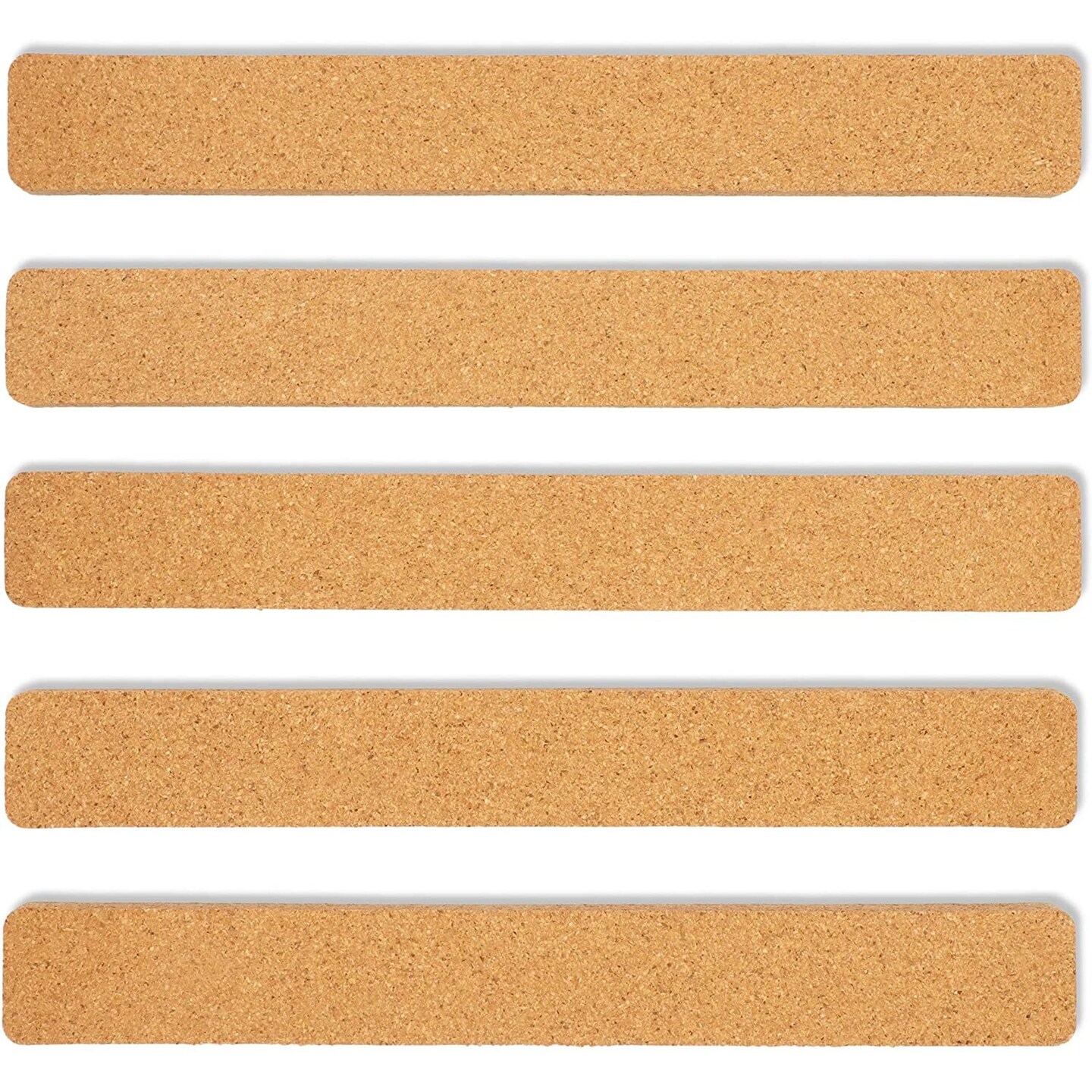 6 Pack Cork Board Strips for Walls - Adhesive Bulletin Board Bar Strips, 12x1.5 inch, 0.8 inch Thick - Natural Cork Boards for Office, Home, Classroom - Ideal for Notes and Photos