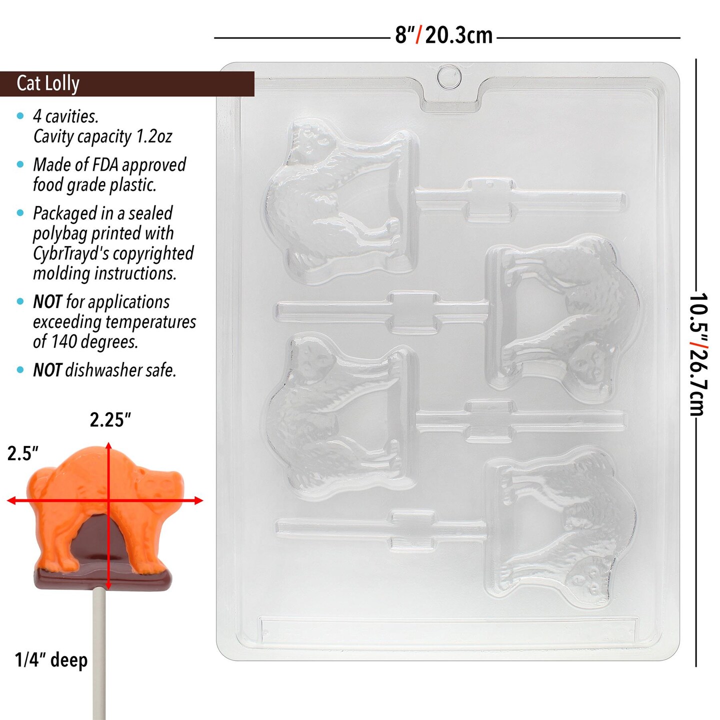 Chocolate Mold Cat Lolly