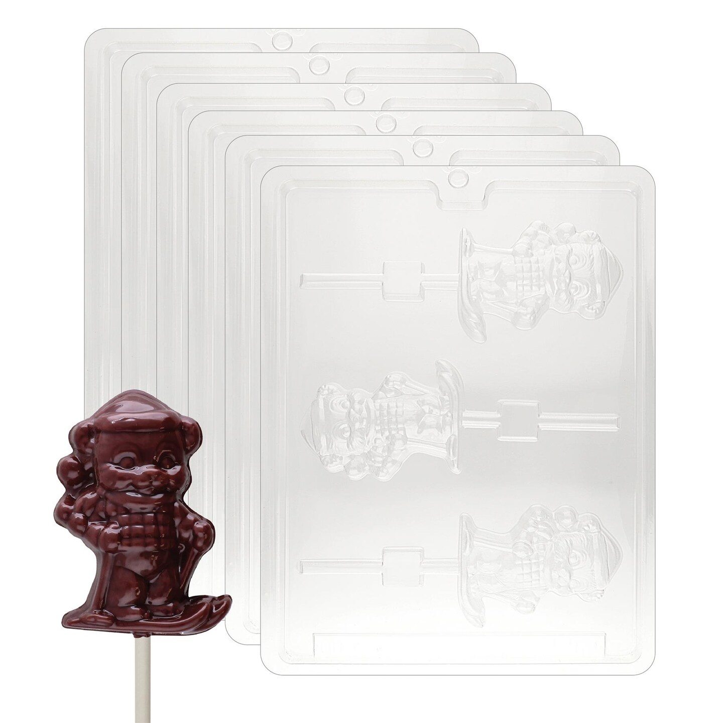 Chocolate Mold Skiing Bear Lolly