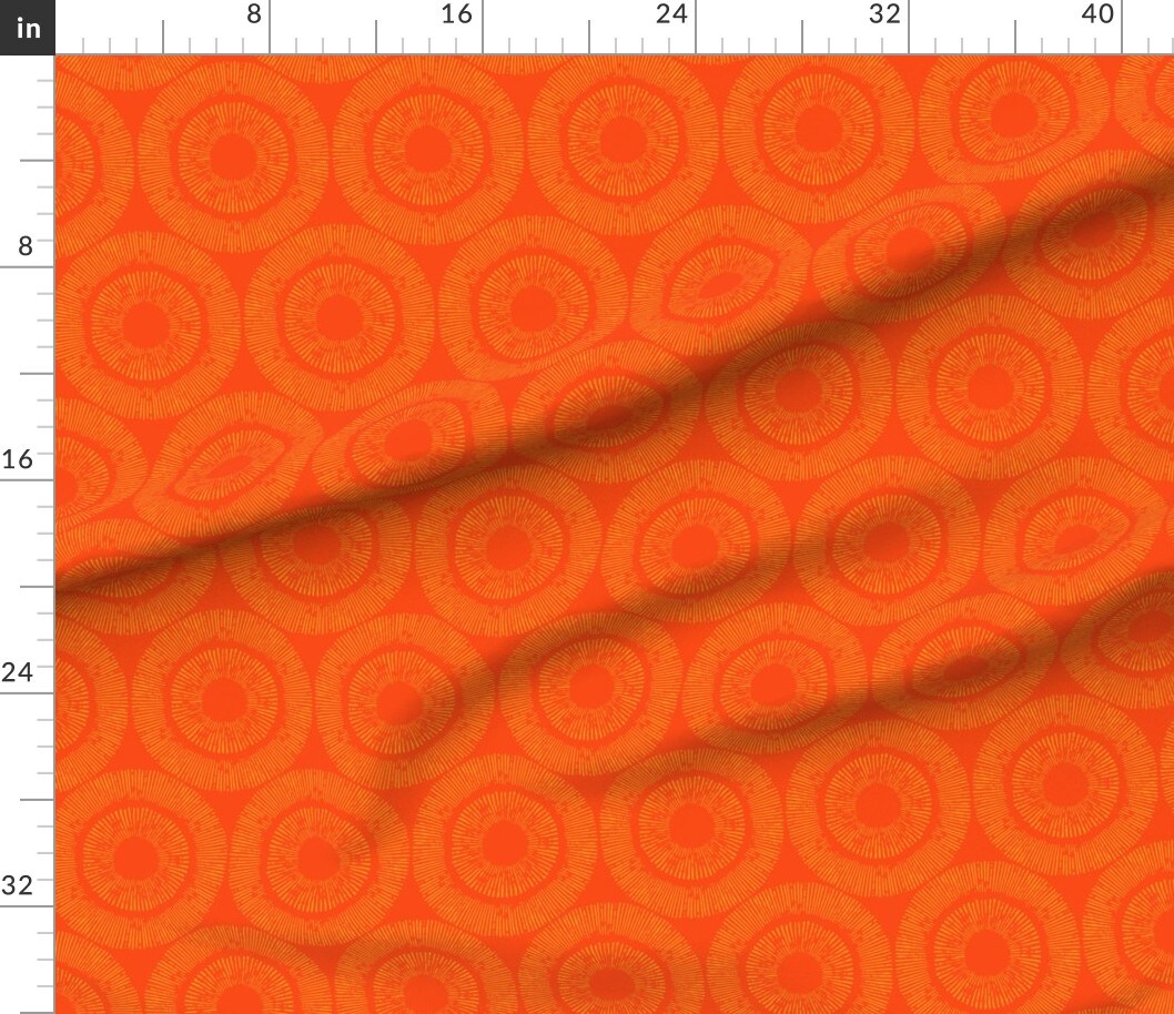 Various Fabrics by the Yard or Fat Quarter Retro Circles Abstract Yellow Summer Mcm Resort Style Custom Printed Fabric by Spoonflower