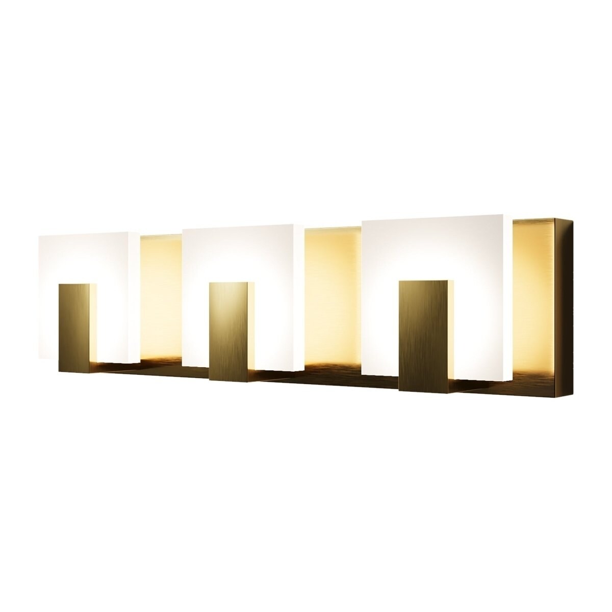 Allsumhome ExBrite 20&#x22; Gold Vanity Lights for Bathroom Modern LED 3 Wall Lights