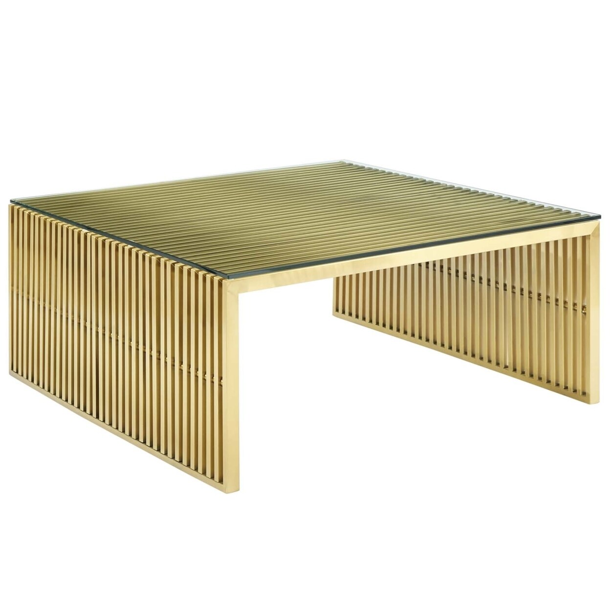 Modway Gridiron Stainless Steel Coffee Table-EEI-3037-GLD