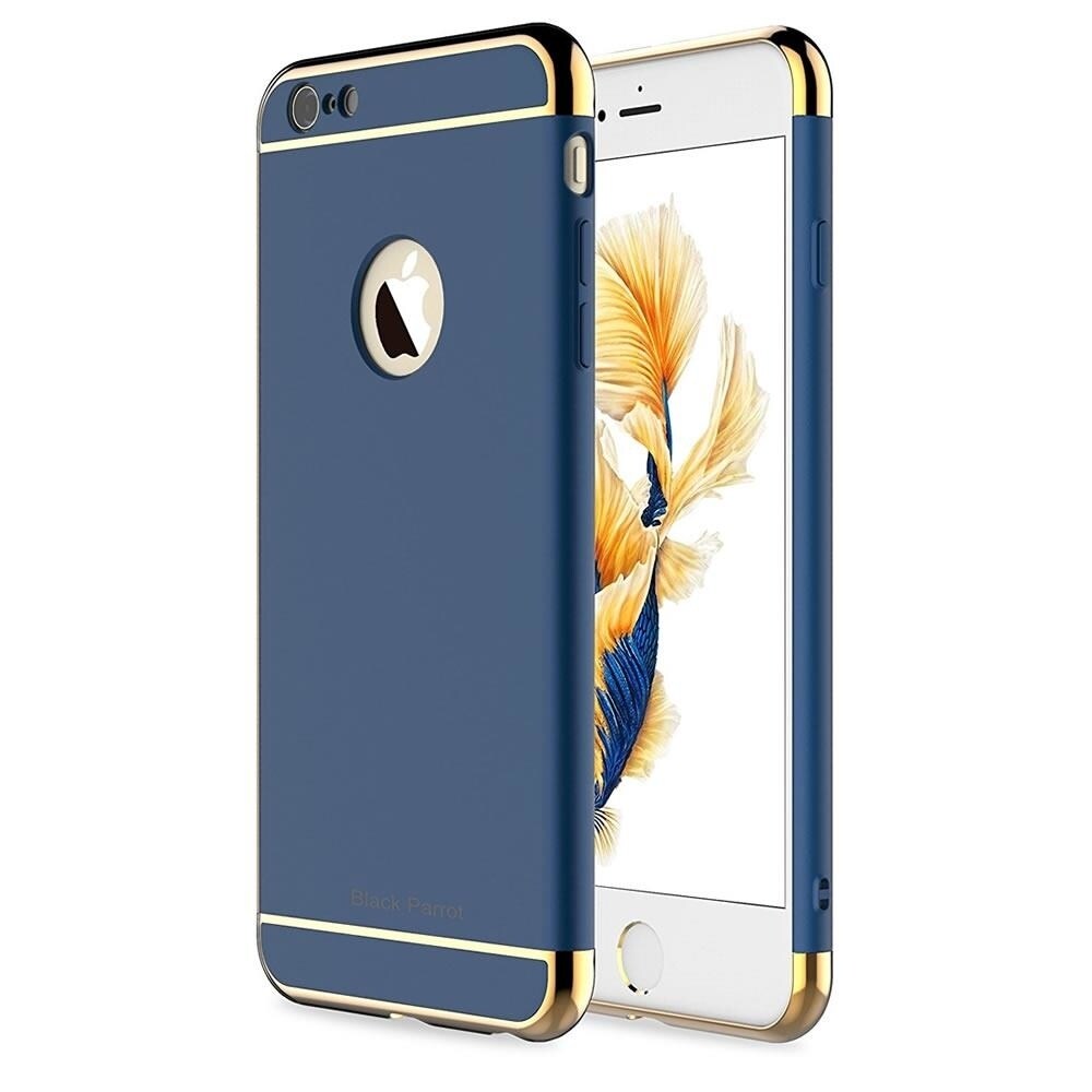 Black Parrot Case for Apple iPhone 6/6S Blue and Gold Ultra Thin Matte Cover BP-S0226