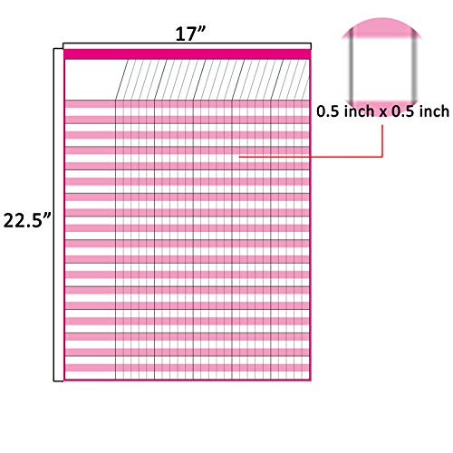 6 Pack Multi-Color Laminated Dry Erase Incentive Chart with 120 Reward Star Stickers for Chore Responsibility, School Attendance, Homework Progress Tracking Chart (17 Inch x 22 Inch)