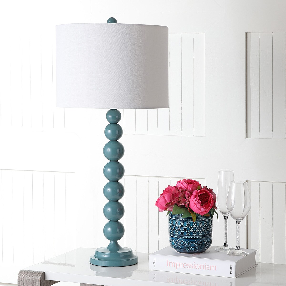 Safavieh   Jenna Stacked Ball Table Lamp (Set of 2) | Emerald |