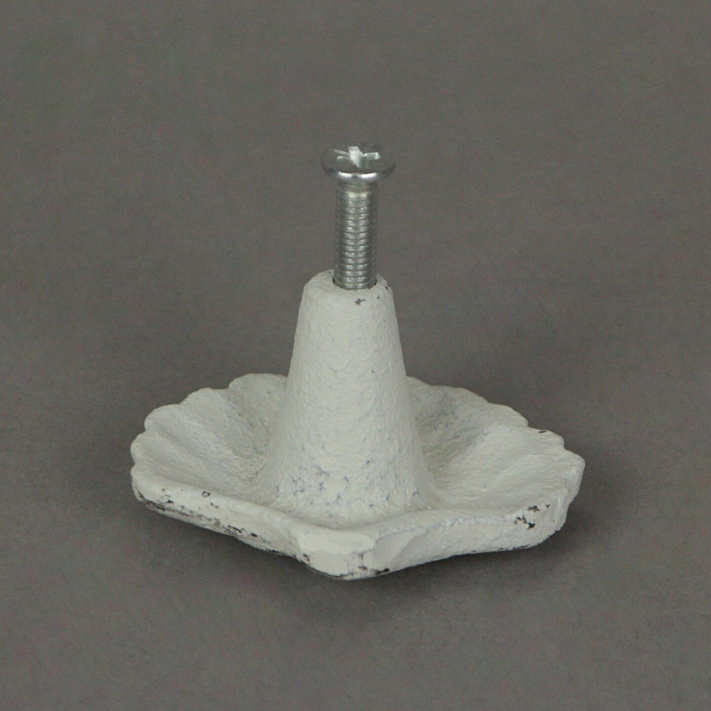 Set of 6 Cast Iron Scallop Sea Shell Drawer Pulls Nautical Cabinet Knobs