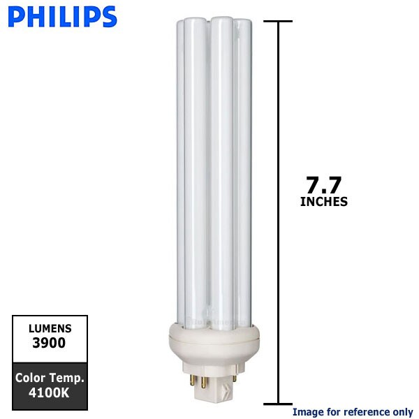 Philips 57w Triple Tube 4-Pin GX24Q-5 Cool White 4100K Fluorescent Light Bulb