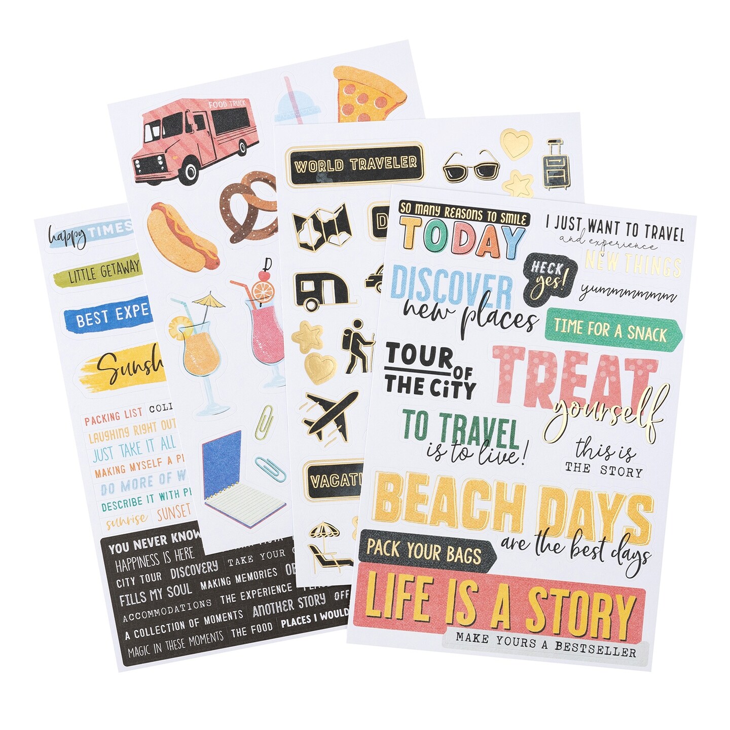 Cute Foods Around Town Sticker Book