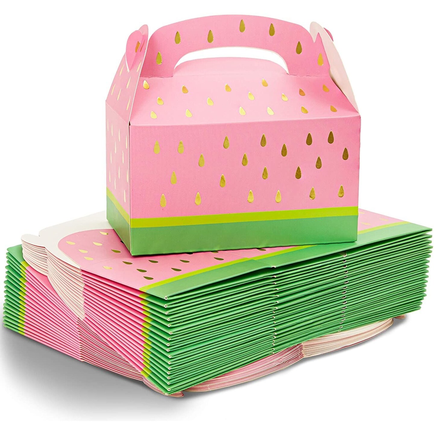Watermelon Party Favor Boxes for Kids Birthday &#x26; Parties (Foil, 36 Pack)
