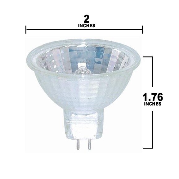 SUNLITE EXZ 50w 12V MR16 w/ Front Glass Flood FL24 Halogen Light bulb