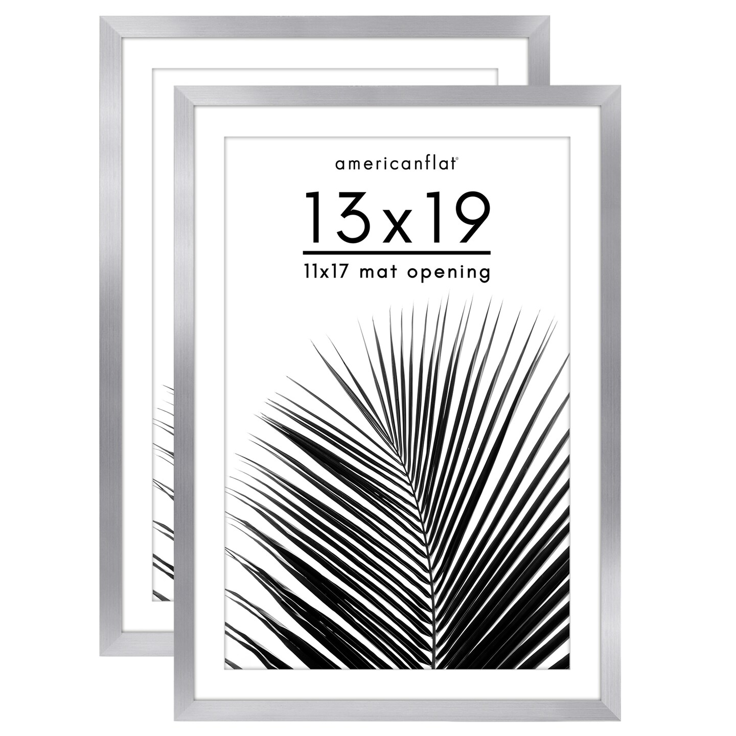 Americanflat 2 Pack of Picture Frames with Mat - Plexiglass Cover