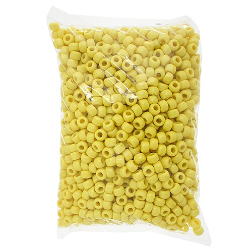 John Bead 9mm Opaque Plastic Pony Beads, 1000pcs