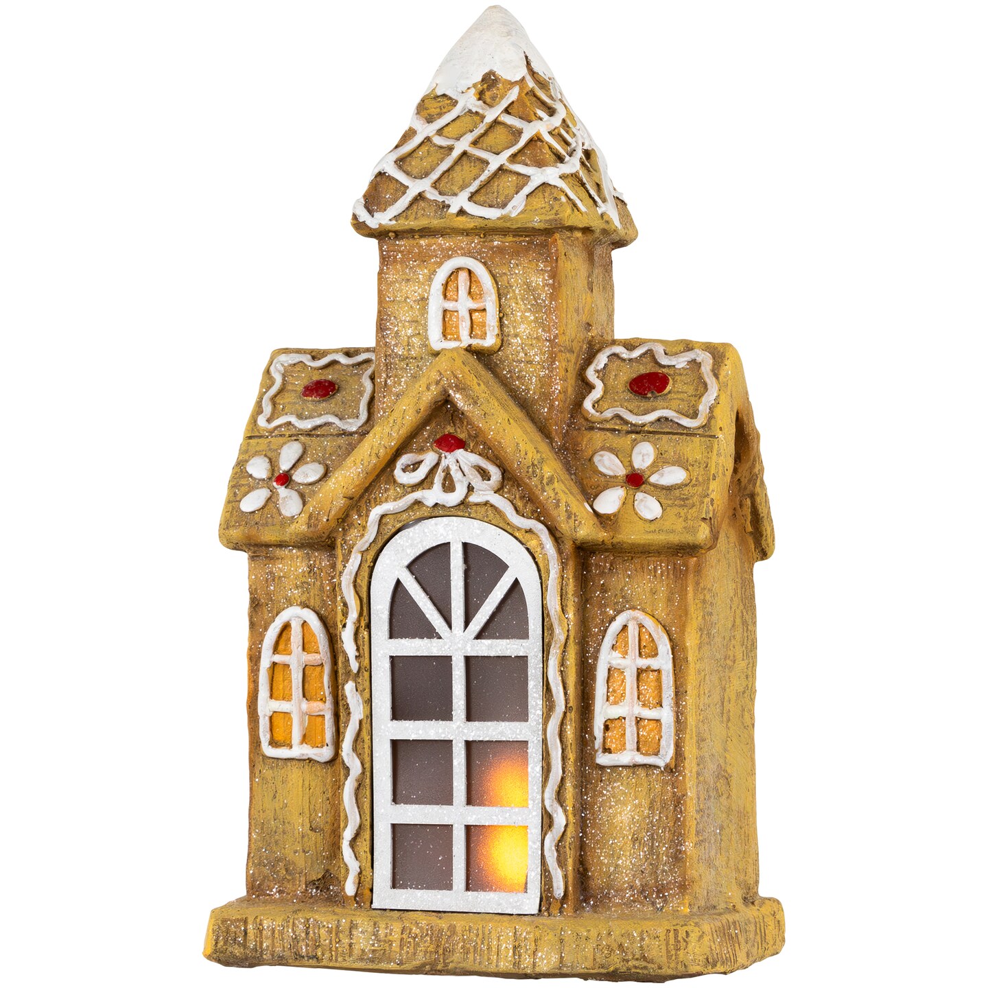 Northlight LED Lighted Gingerbread House with Icing Accents Christmas Decoration - 16&#x22;