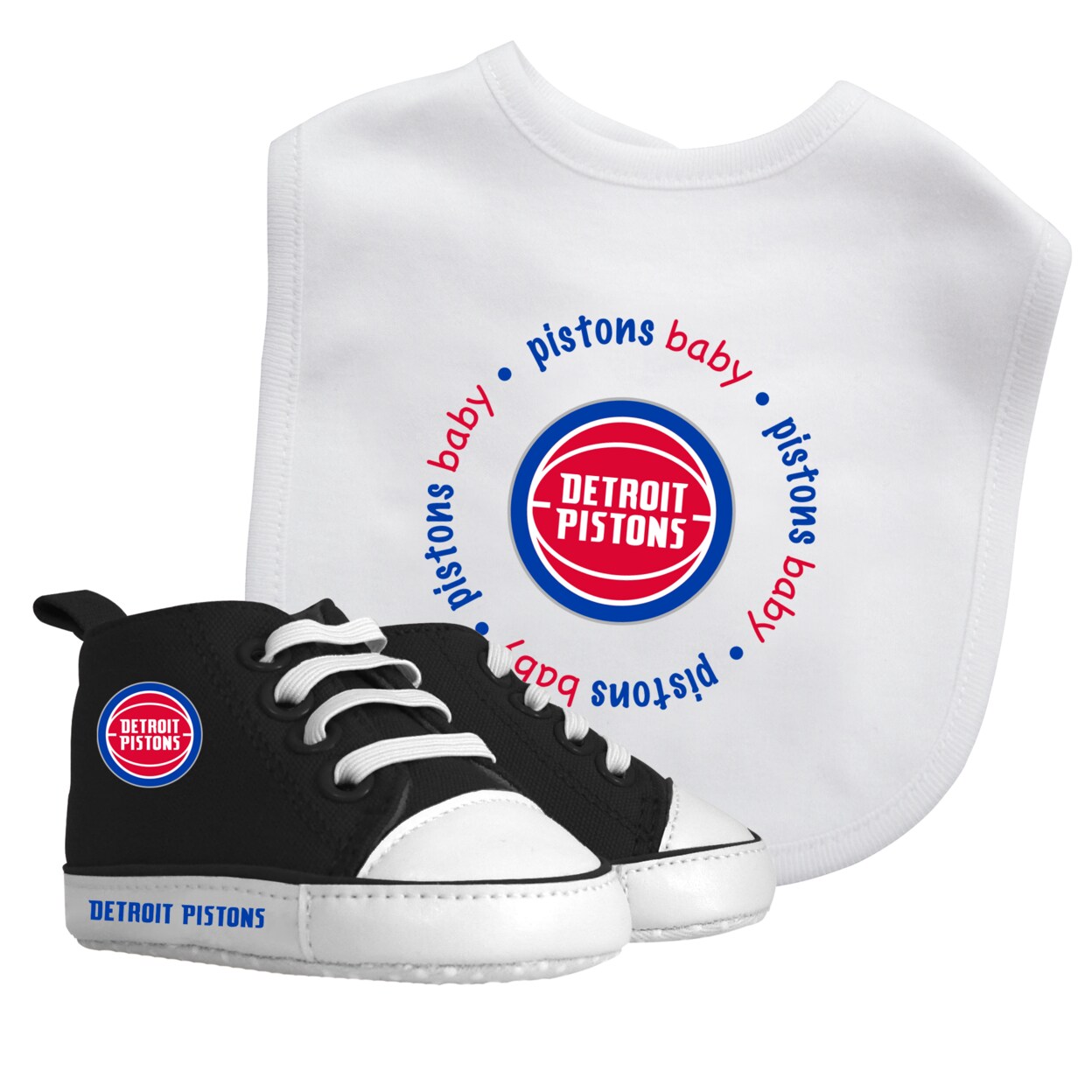 Baby Fanatic   2 Piece Bid and Shoes - NBA Detroit Pistons - White Unisex Infant Apparel