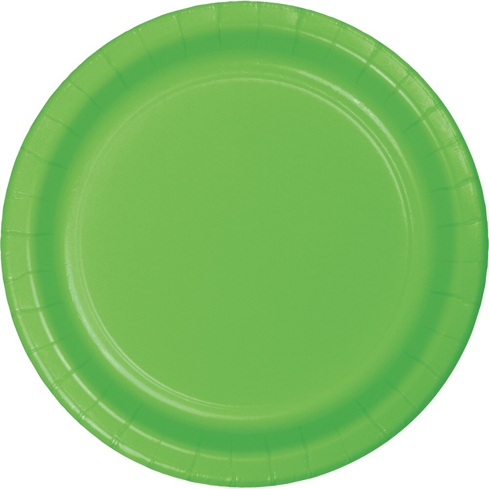 Party Central Disposable Paper Party Banquet Dinner Plates - 9&#x22; - Lime Green - Club Pack of 240