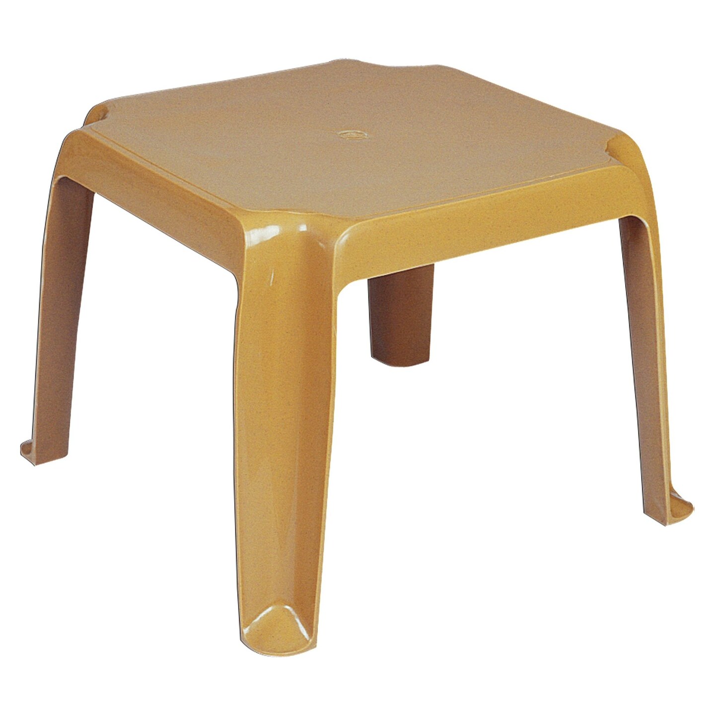 Luxury Commercial Living Set of 2 Teak Brown Stackable Square Patio Side Table 16&#x22;
