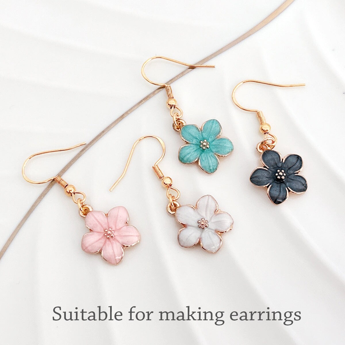 Wrapables Nature Charms for Jewelry Making Enamel Pendants, (Set of 20)