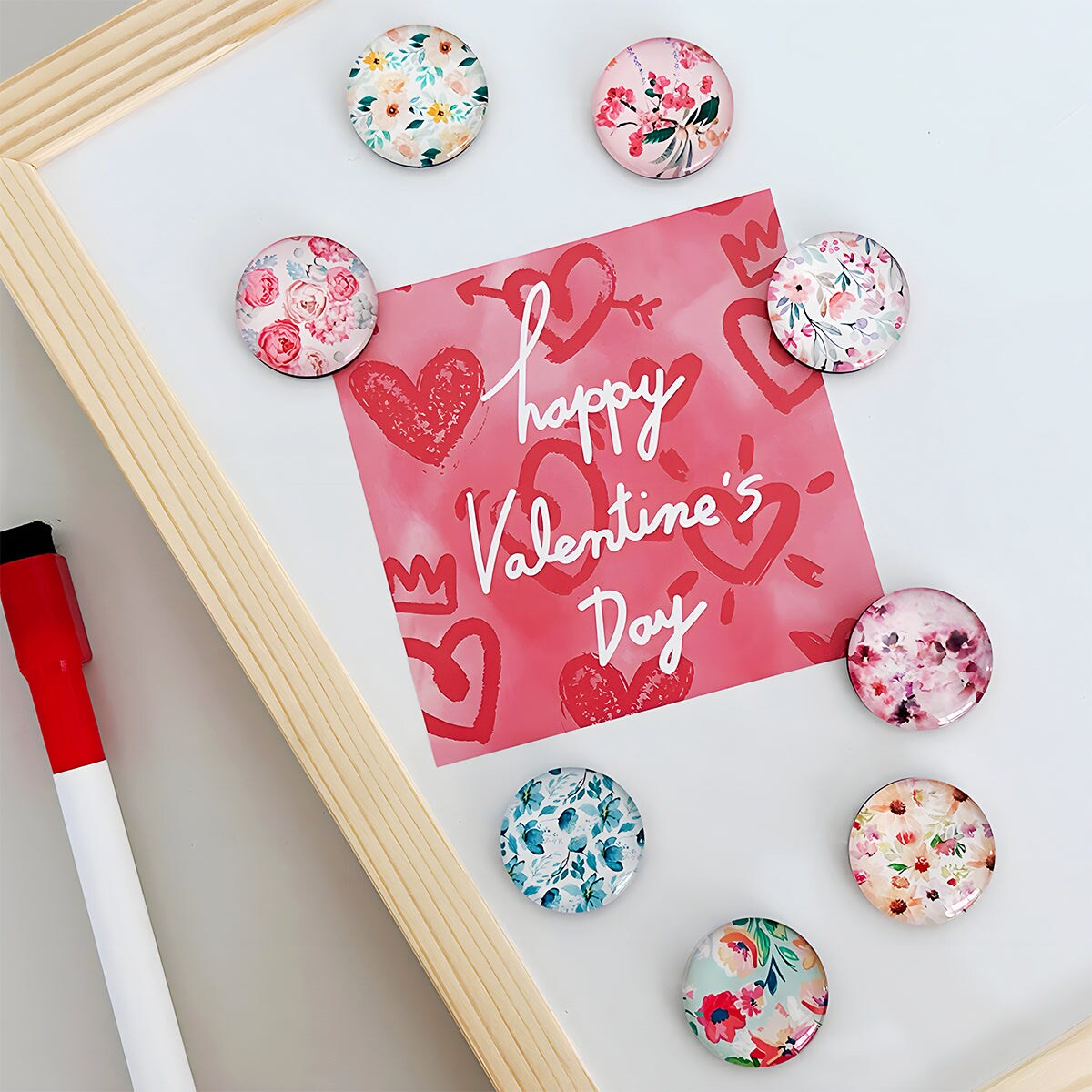 Wrapables Crystal Glass Magnets, Refrigerator Magnets for Office Whiteboards, Cabinets, Lockers (Set of 12)