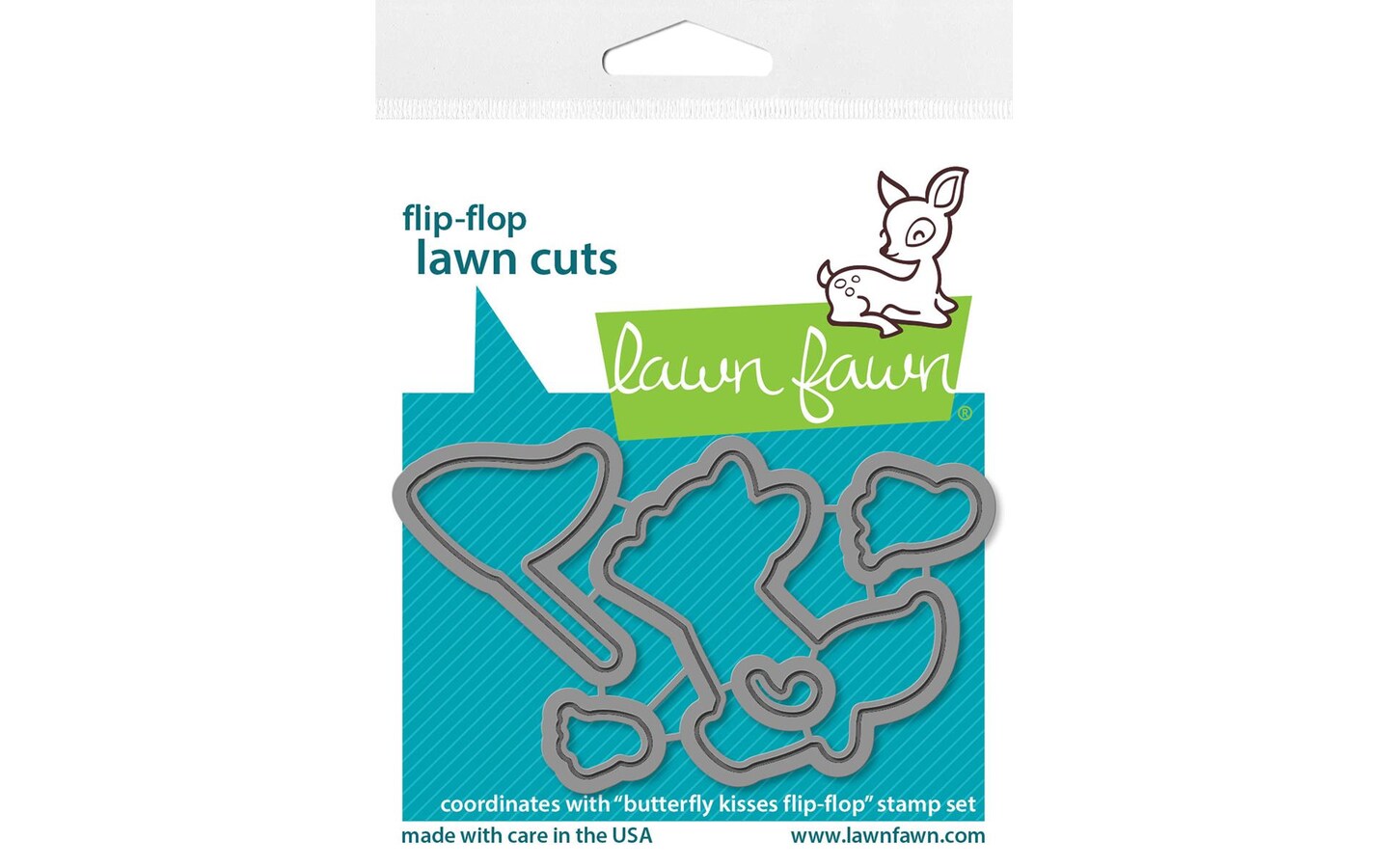 Lawn Fawn Lawn Cuts Die Butterfly Kisses Flip Flop
