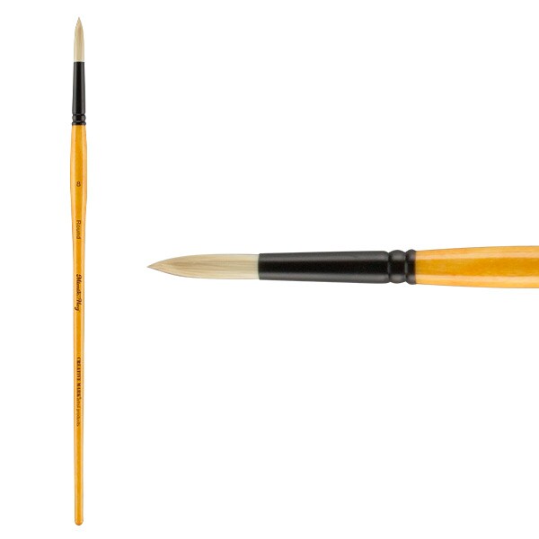 Mimik Hog Professional Synthetic Hog Bristle Paint Brush Versatile Alternative to Natural Hog