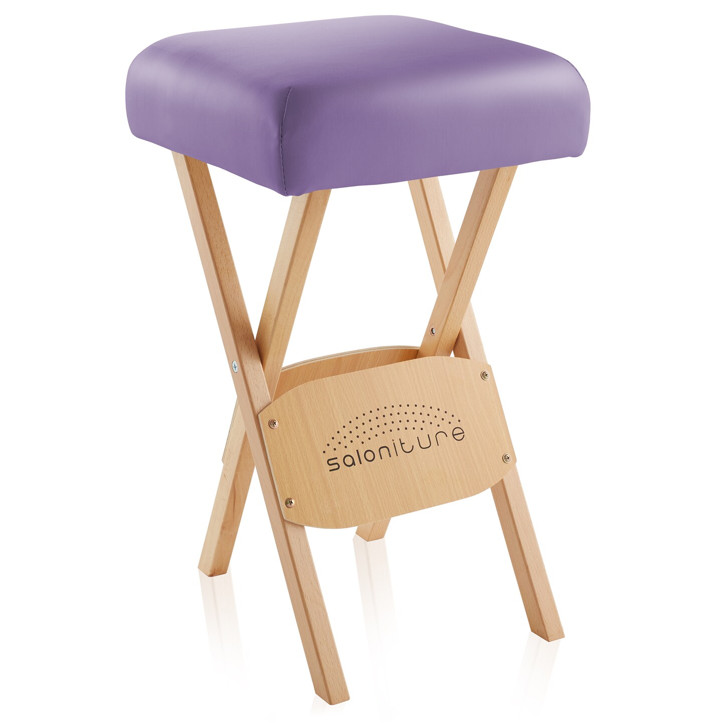 Saloniture Wood Folding Massage Stool with Carrying Case