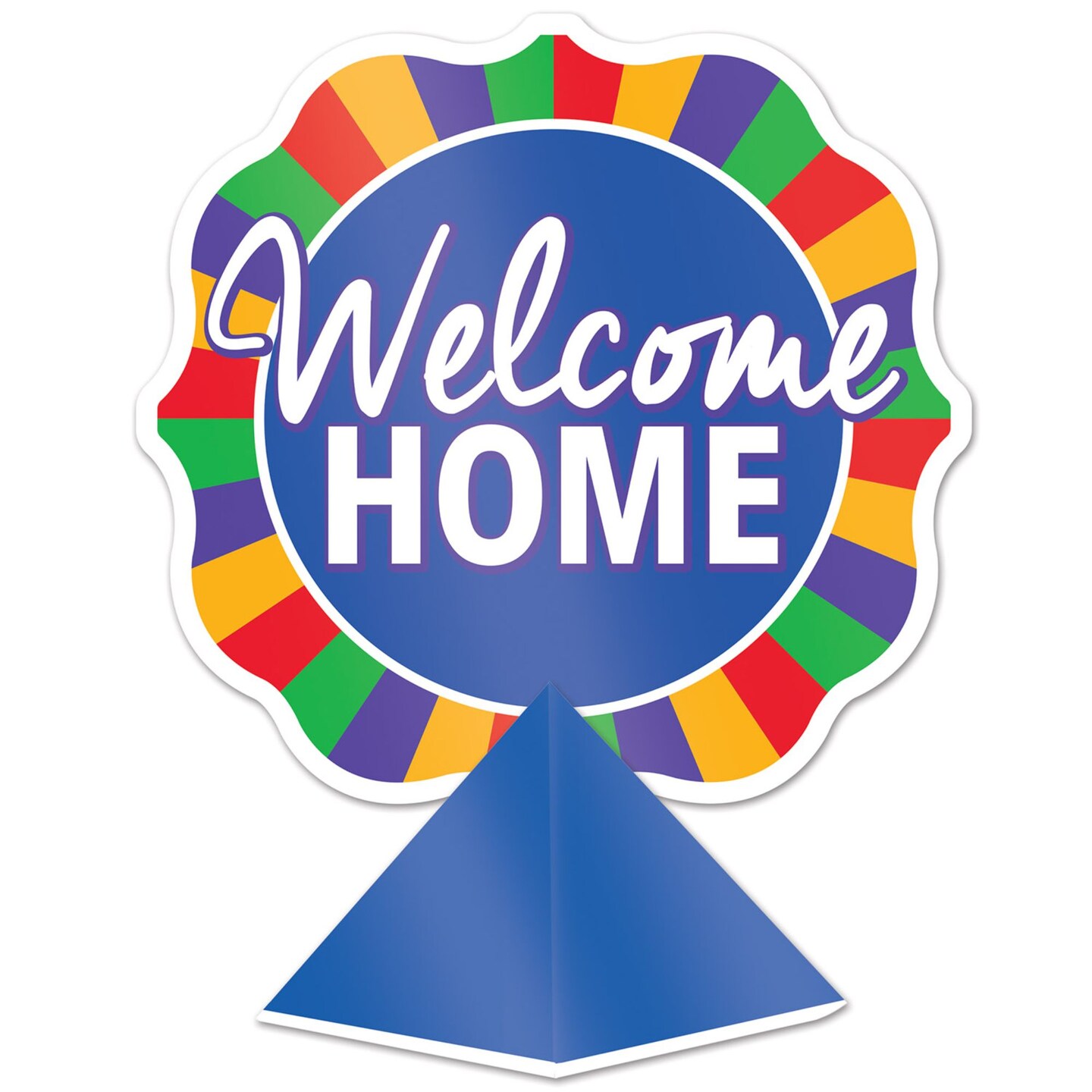 Beistle 12.25&#x22; Vibrant Unique 3-D Foil Welcome Home Centerpieces Decor