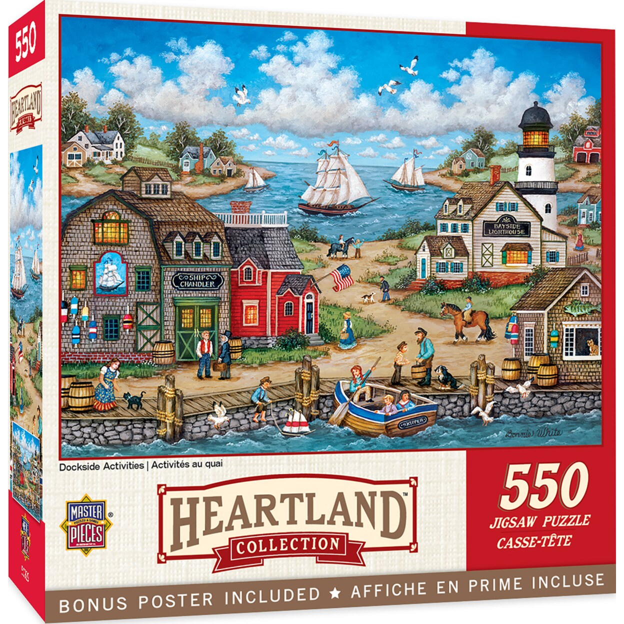 Masterpieces   550 Piece Jigsaw Puzzle - Dockside Activities - 18&#x22;x24&#x22;