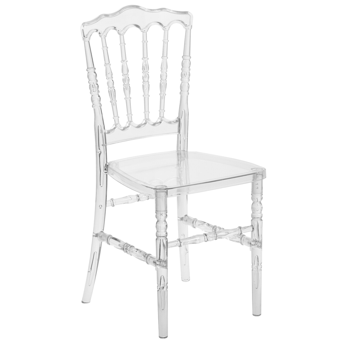 Flash Furniture 35" Crystal Clear Napoleon Stackable Chiavari Chair