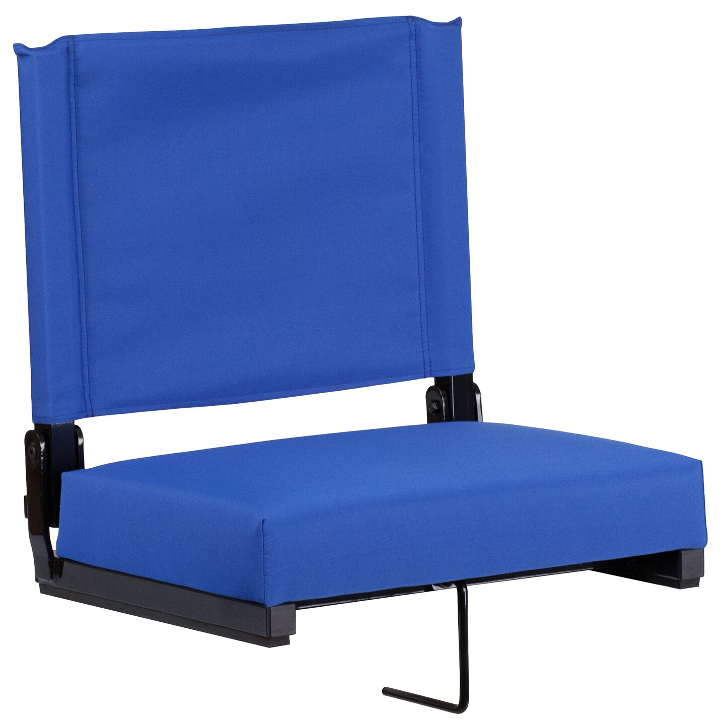 Flash Furniture 18&#x22; Blue and Black Contemporary Solid Grandstand Comfort Ultra Padded Seat