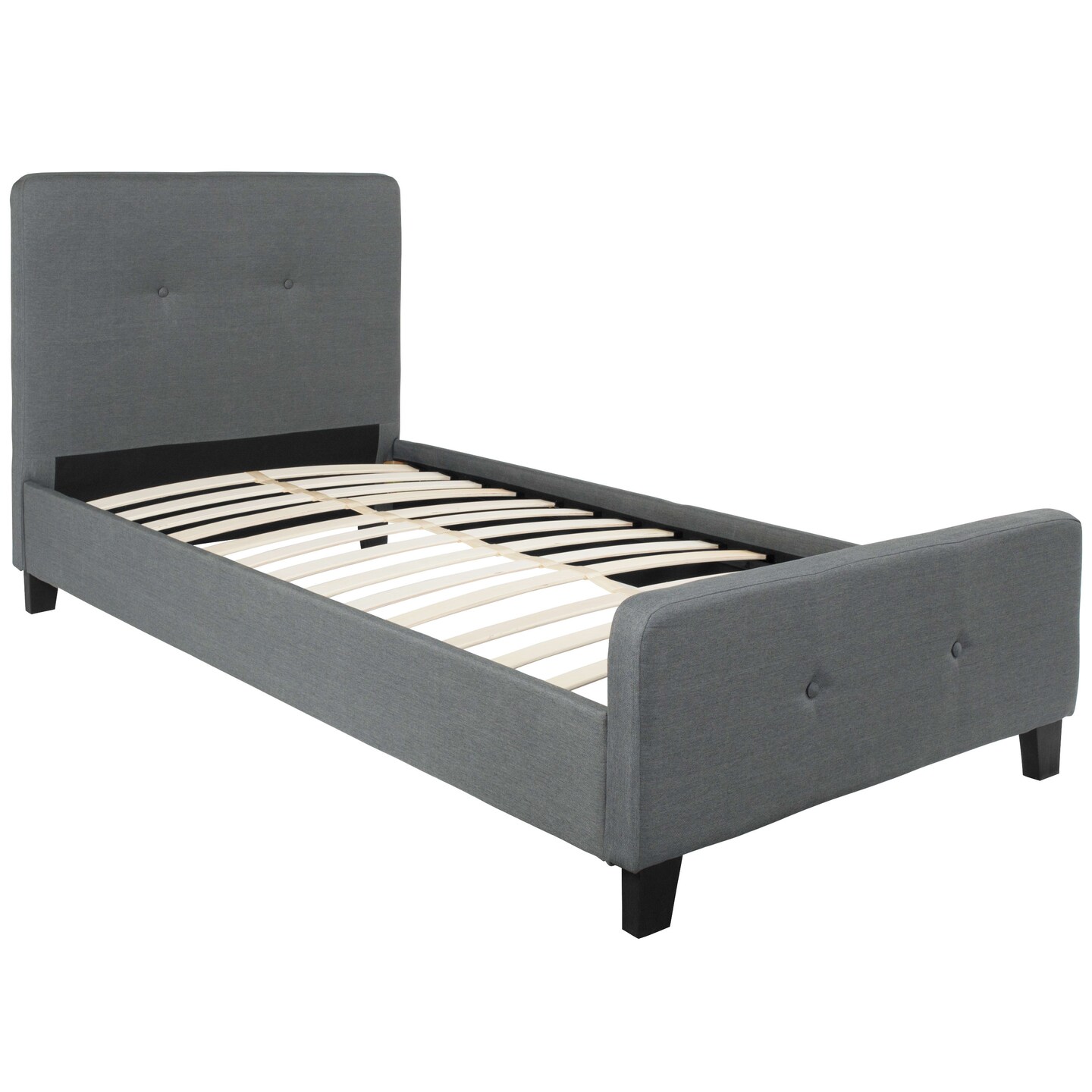 Merrick Lane Clarendon Platform Bed Contemporary Tufted Upholstered Platform Bed with Footboard