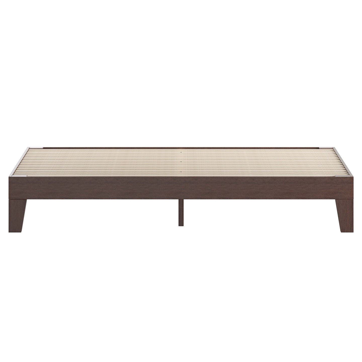 Merrick Lane Eduardo Platform Bed Frame, Solid Wood Platform Bed Frame With Slatted Support, No Box Spring Needed
