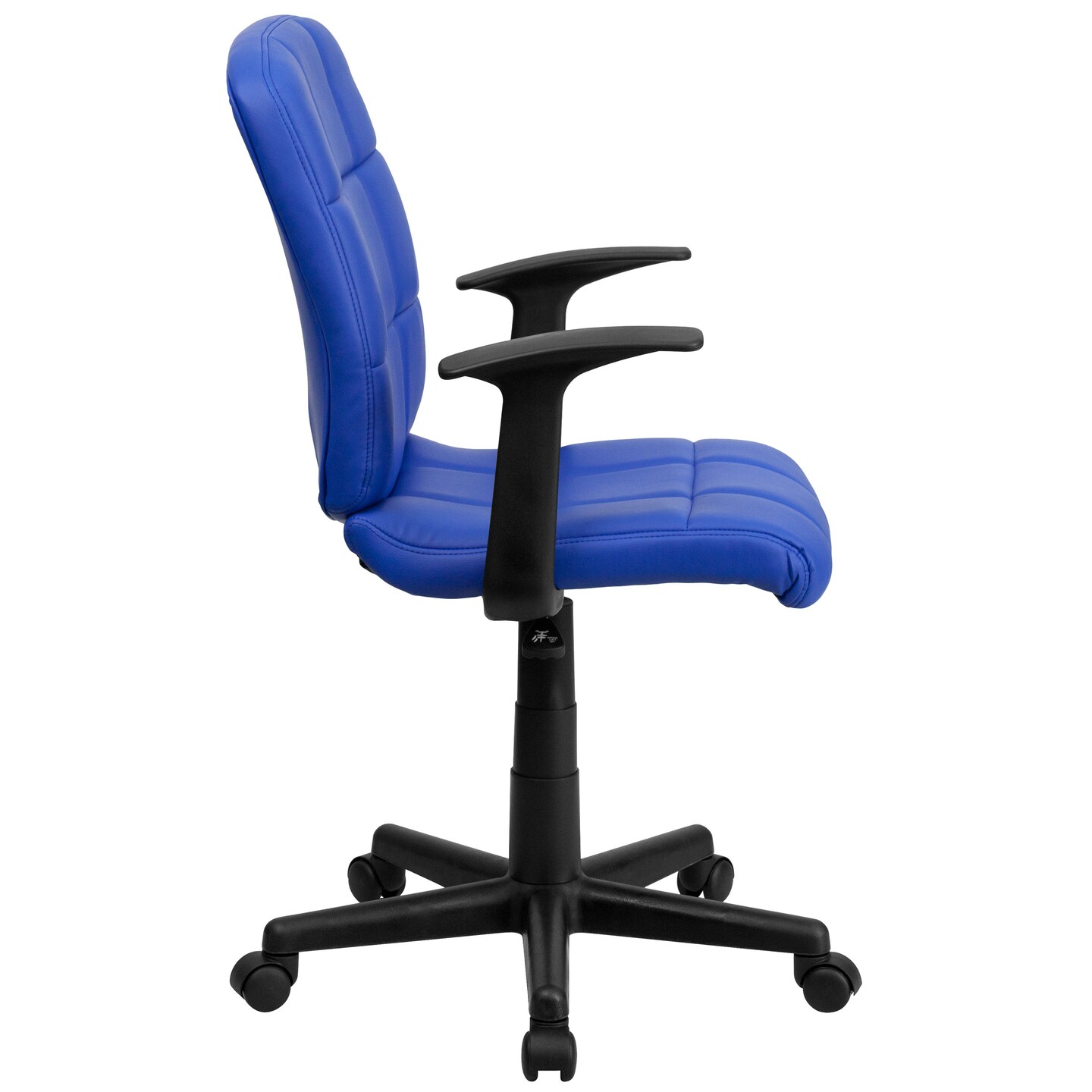 Emma and Oliver Mid-Back Quilted Vinyl Swivel Task Office Chair with Arms