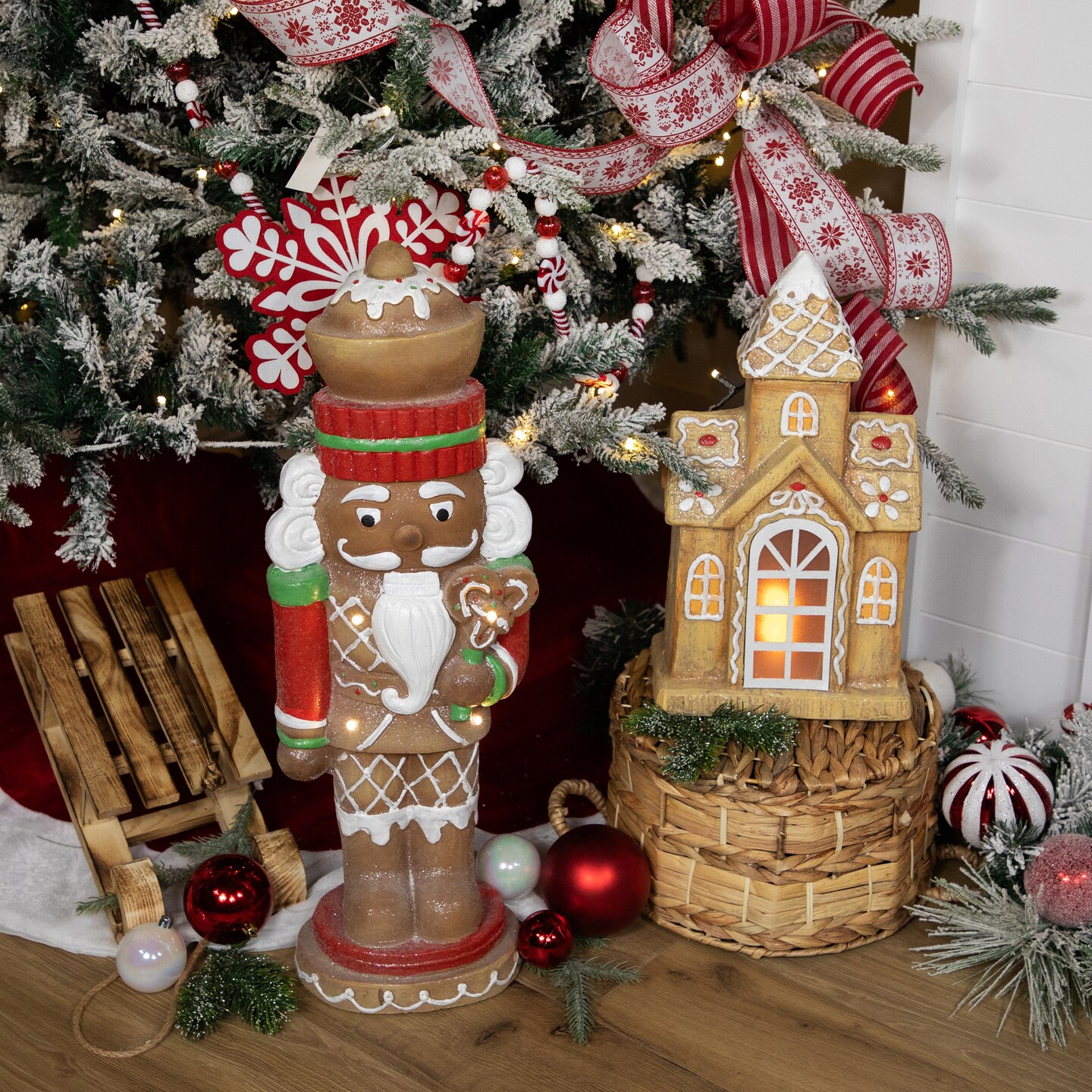 Northlight LED Lighted Gingerbread House with Icing Accents Christmas Decoration - 16&#x22;