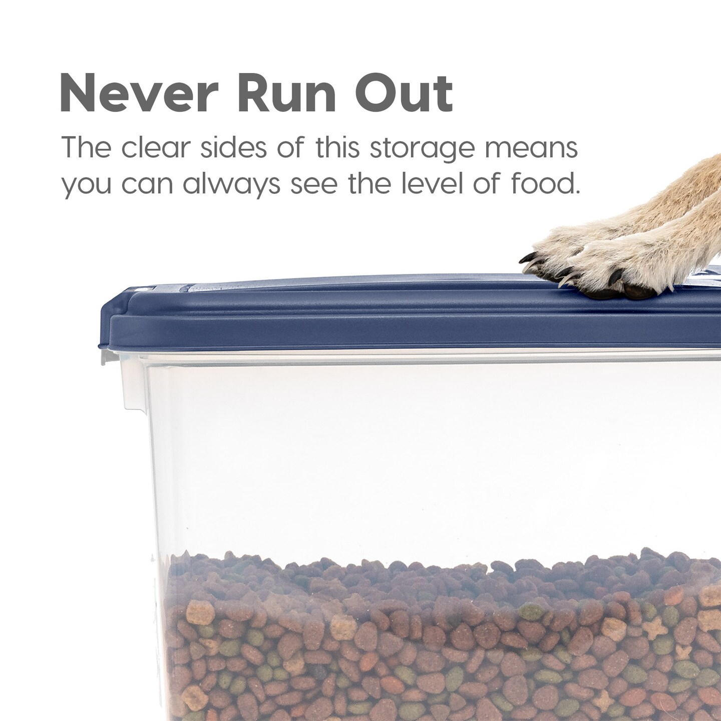 IRIS USA 30lbs+11lbs Airtight Pet Food Storage Container Combo with Scoop and Casters, up to 41lbs