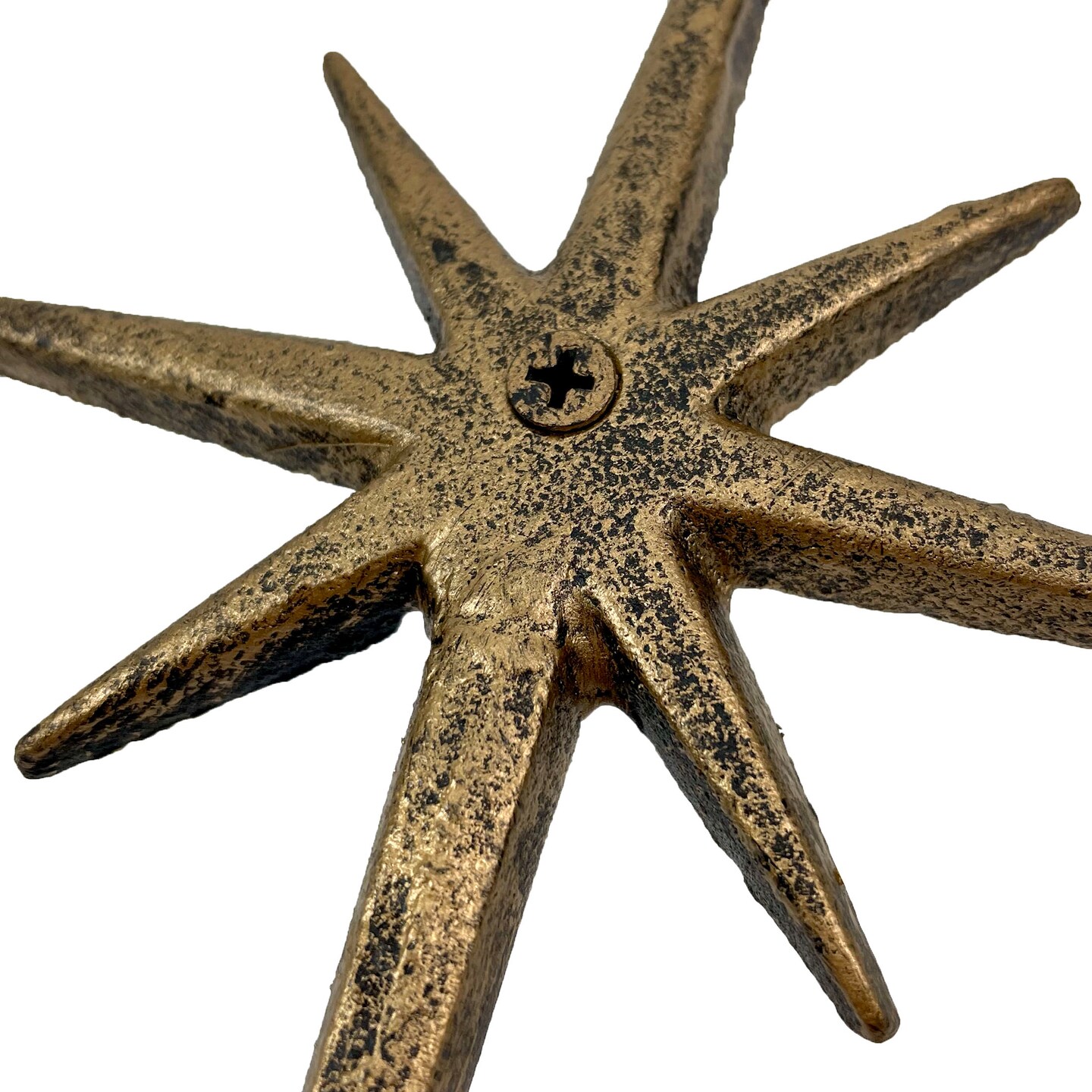 Set of 3 Cast Iron Atomic Starburst Wall Hooks