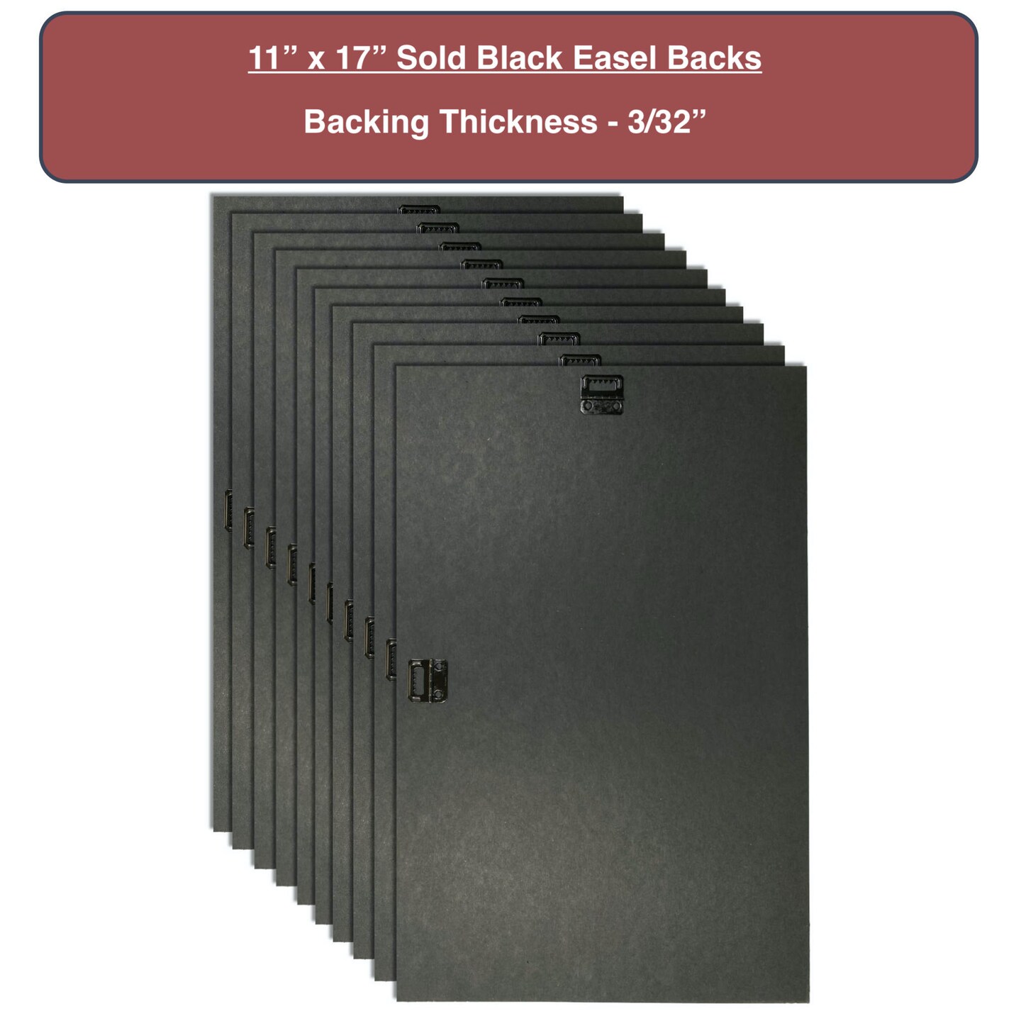 Black Cardboard Hanger Back for Picture Frames, Artwork, and DIY Projects (10 Pack)