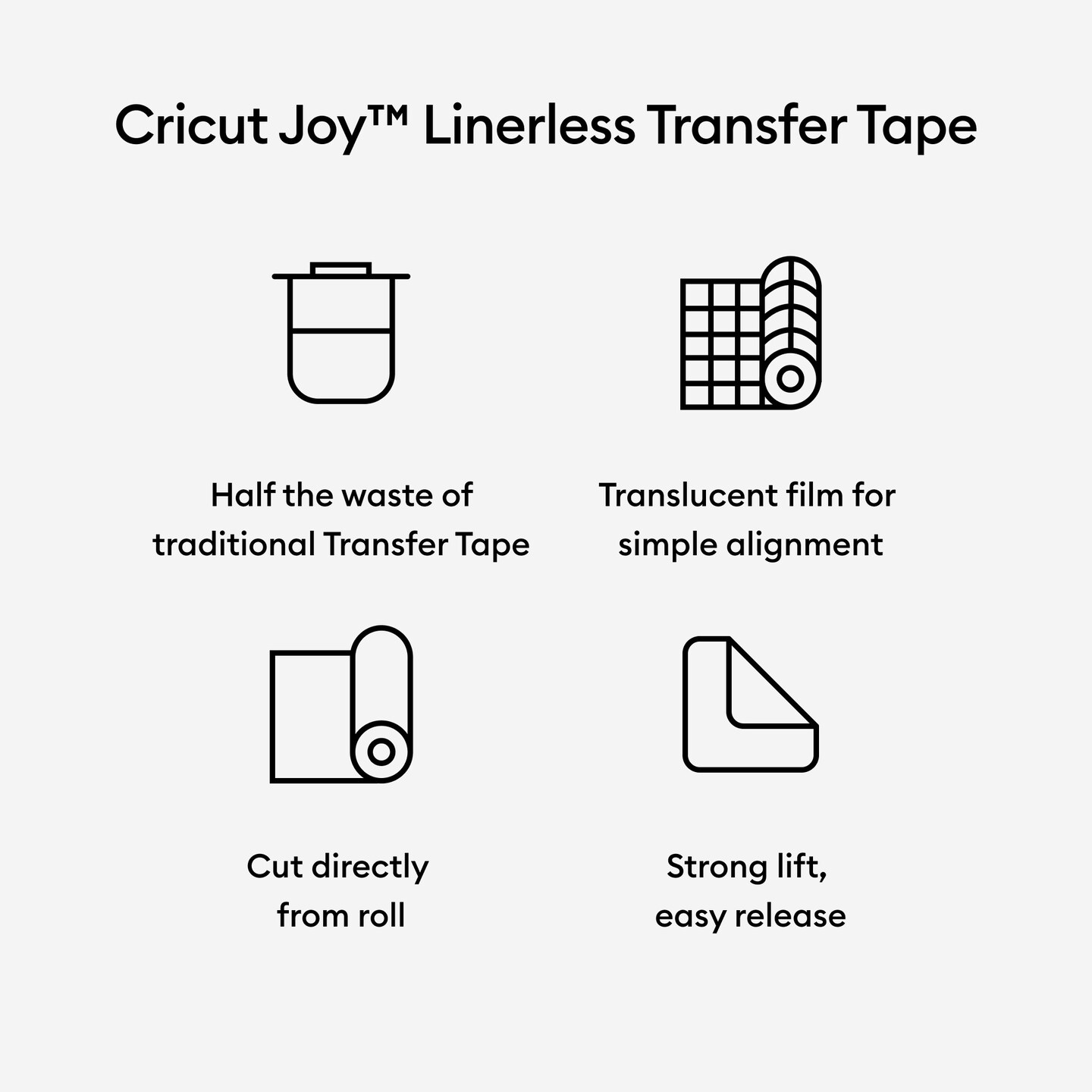 Cricut Joy Linerless Transfer Tape Transparent