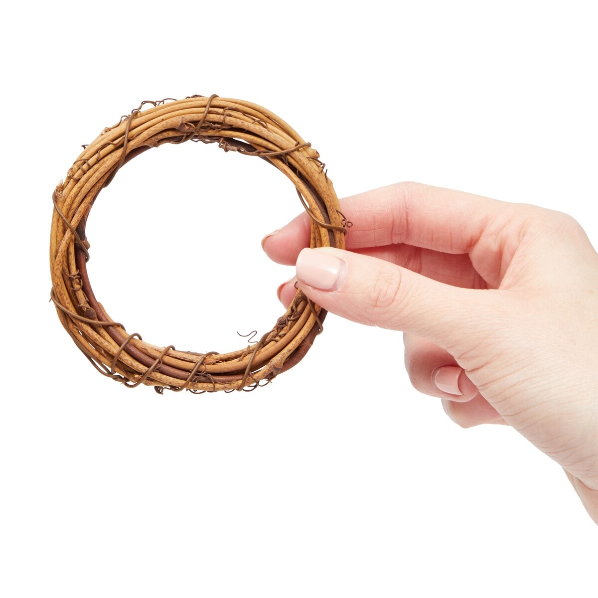 12 Pack Small Grapevine Wreaths for Crafts, DIY Wedding Decorations, Christmas Ornaments, Holiday Decor (4 Inches)