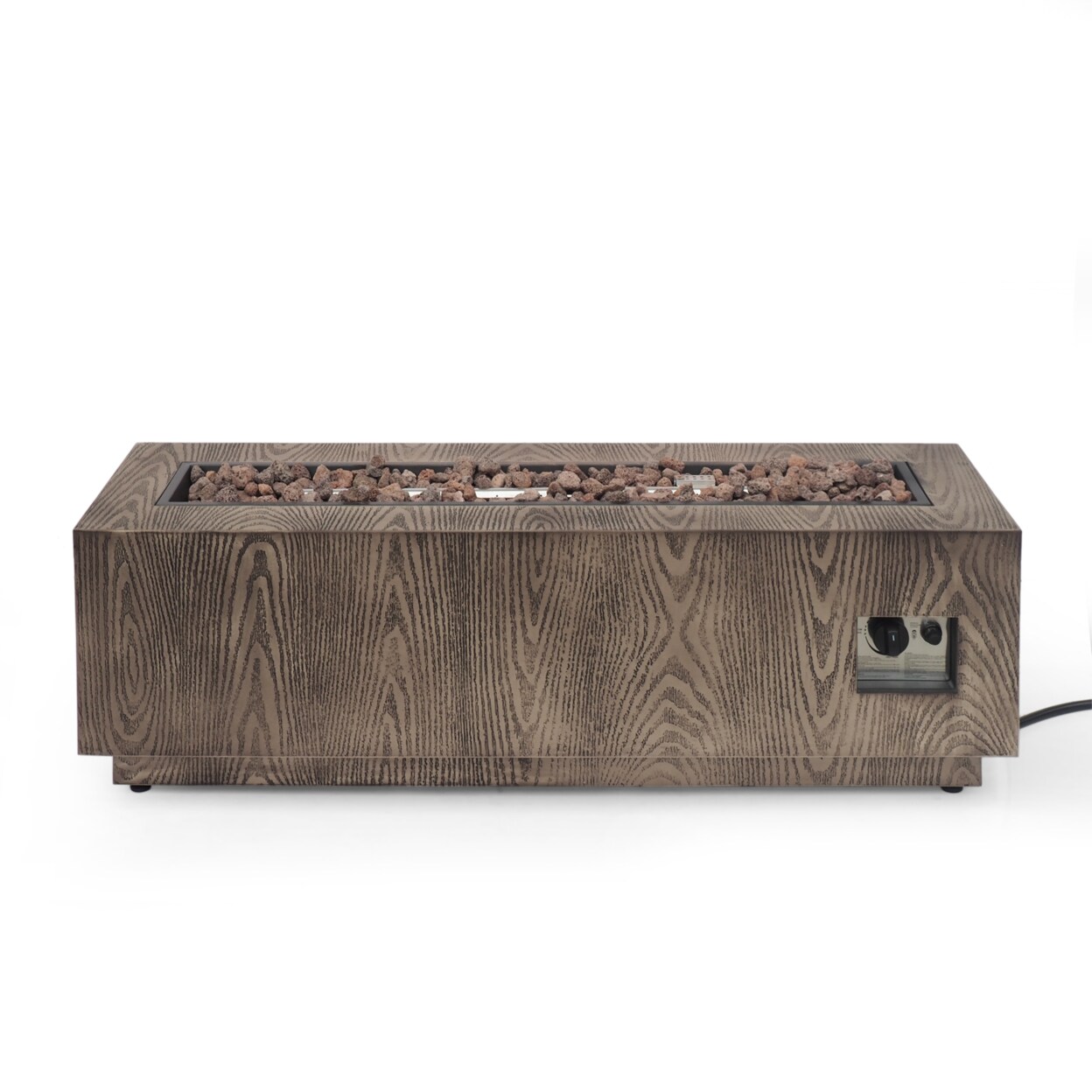 GDF Studio Jasmine Outdoor 50000 BTU Rectangular Fire Pit (No Tank Holder)