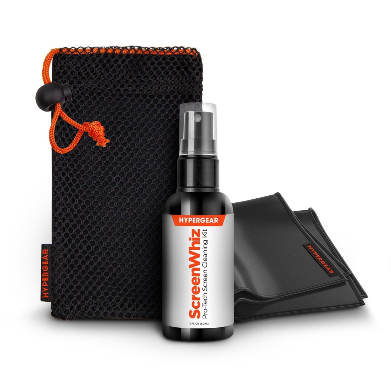 HyperGear   ScreenWhiz 3-in-1 Screen Cleaning Kit w Cloth and Solution (15587-HYP)