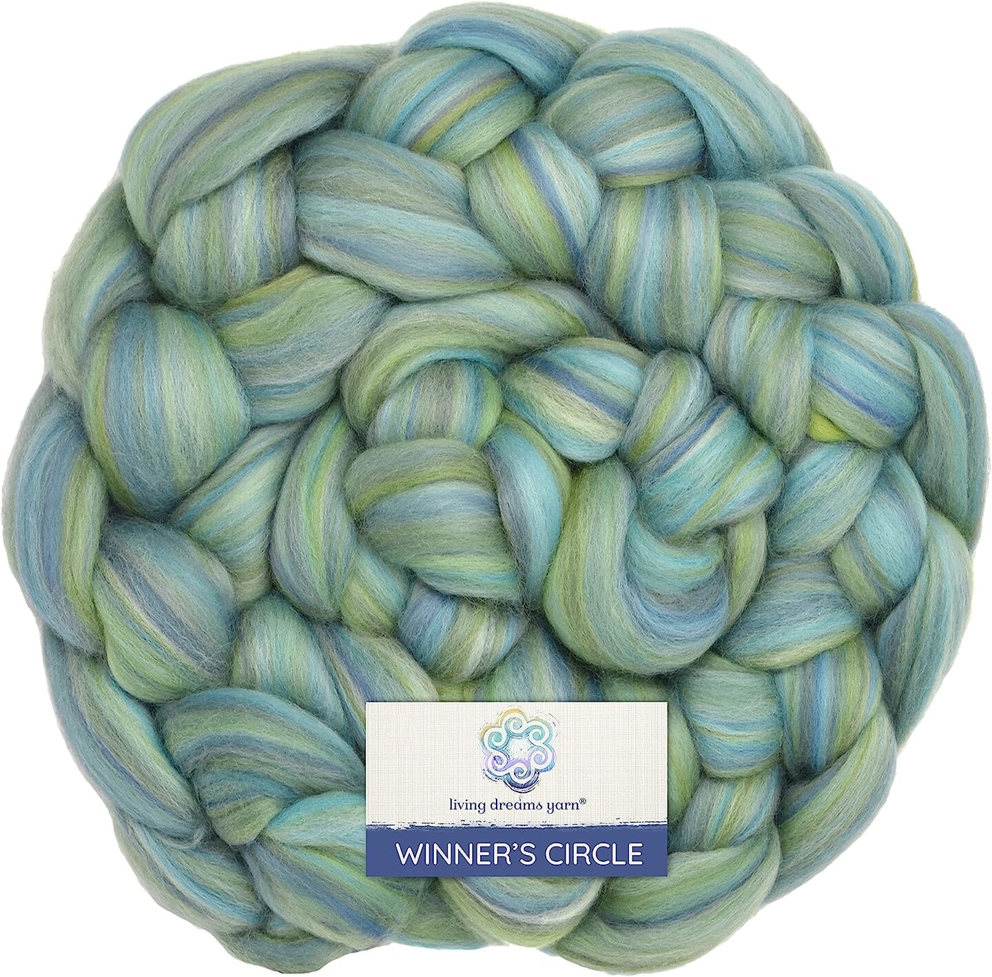100% Superfine Merino Fiber: Winner&#x27;s Circle. Soft Combed Top Roving Color Blend for Spinning, Felting, Weaving