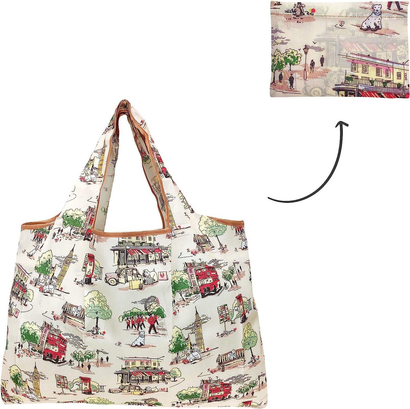 Wrapables Eco-Friendly Large Nylon Reusable Shopping Bags (Set of 2)