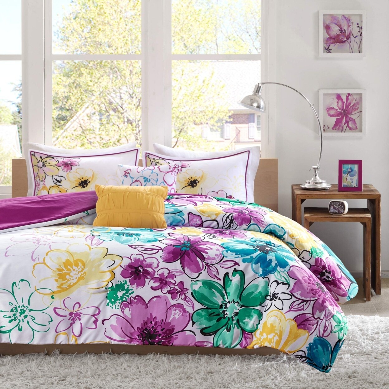 Intelligent Design   Olivia 5 Piece Comforter Set, Full/Queen, Blue