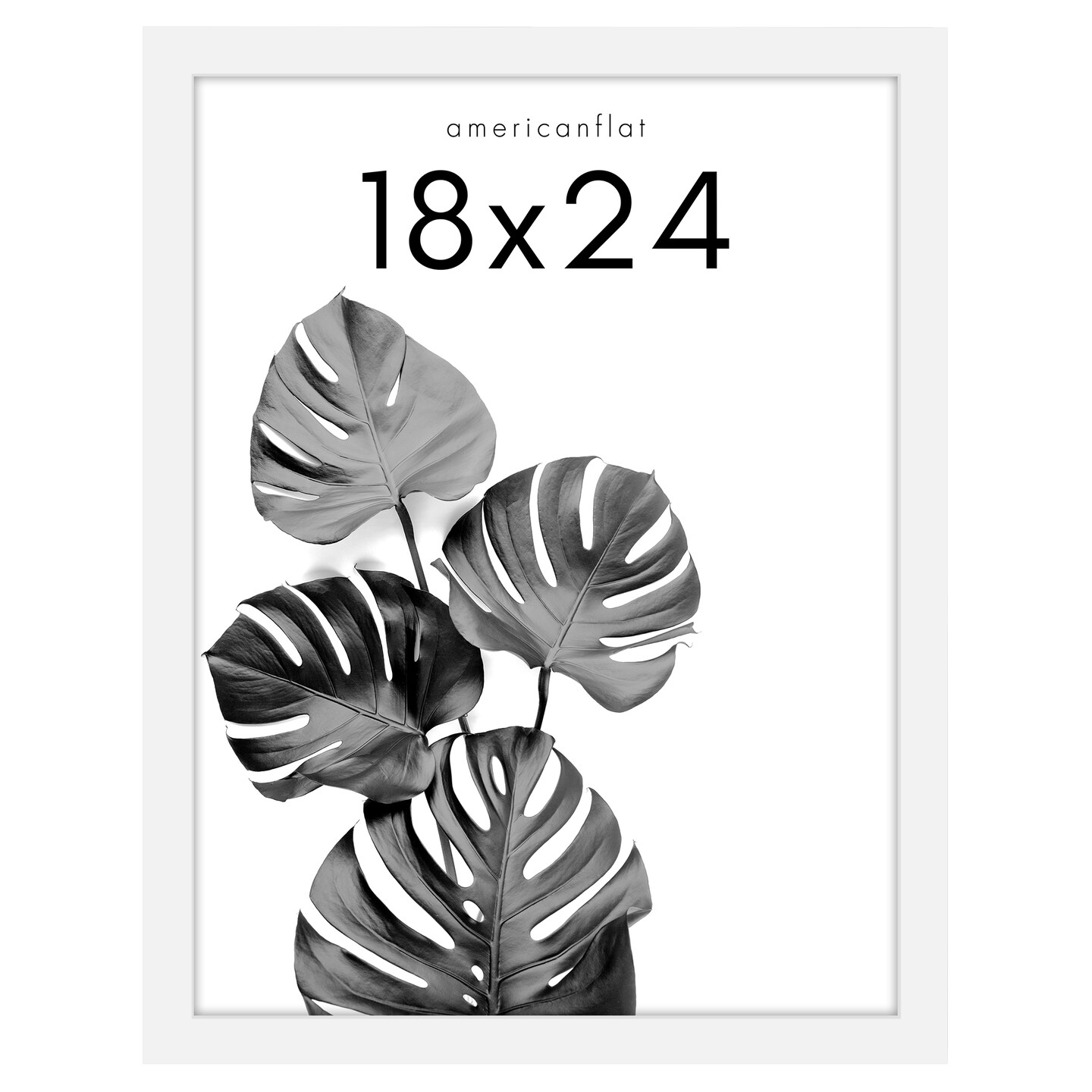 Americanflat Gallery Poster Frame - Wooden Picture Frame for Wall Art - Plexiglass Cover - Hanging Hardware for Horizontal or Vertical Display