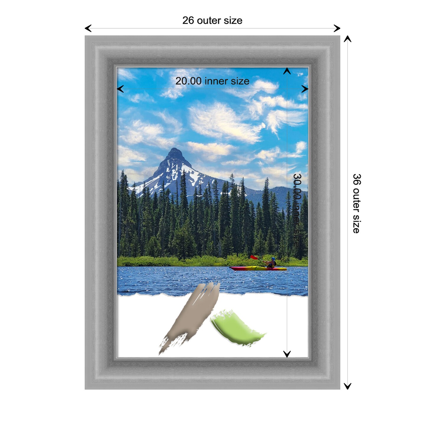 Peak Polished Nickel Picture Frame, Photo Frame, Art Frame
