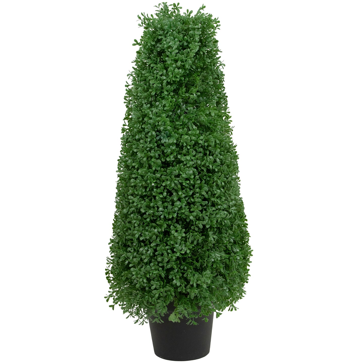 Northlight 30&#x22; Artificial Boxwood Cone Topiary Tree with Round Pot, Unlit