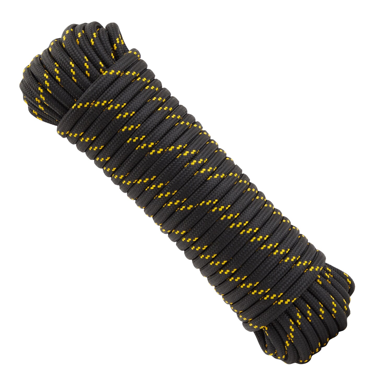 1/2 Inch Braided Polypropylene Rope, 100 Ft Tie Down Utility Cord for  Knots, Camping, Trailers, Awnings, Survival Skills, Boat Docks, Marine  Mooring (Black/Yellow)