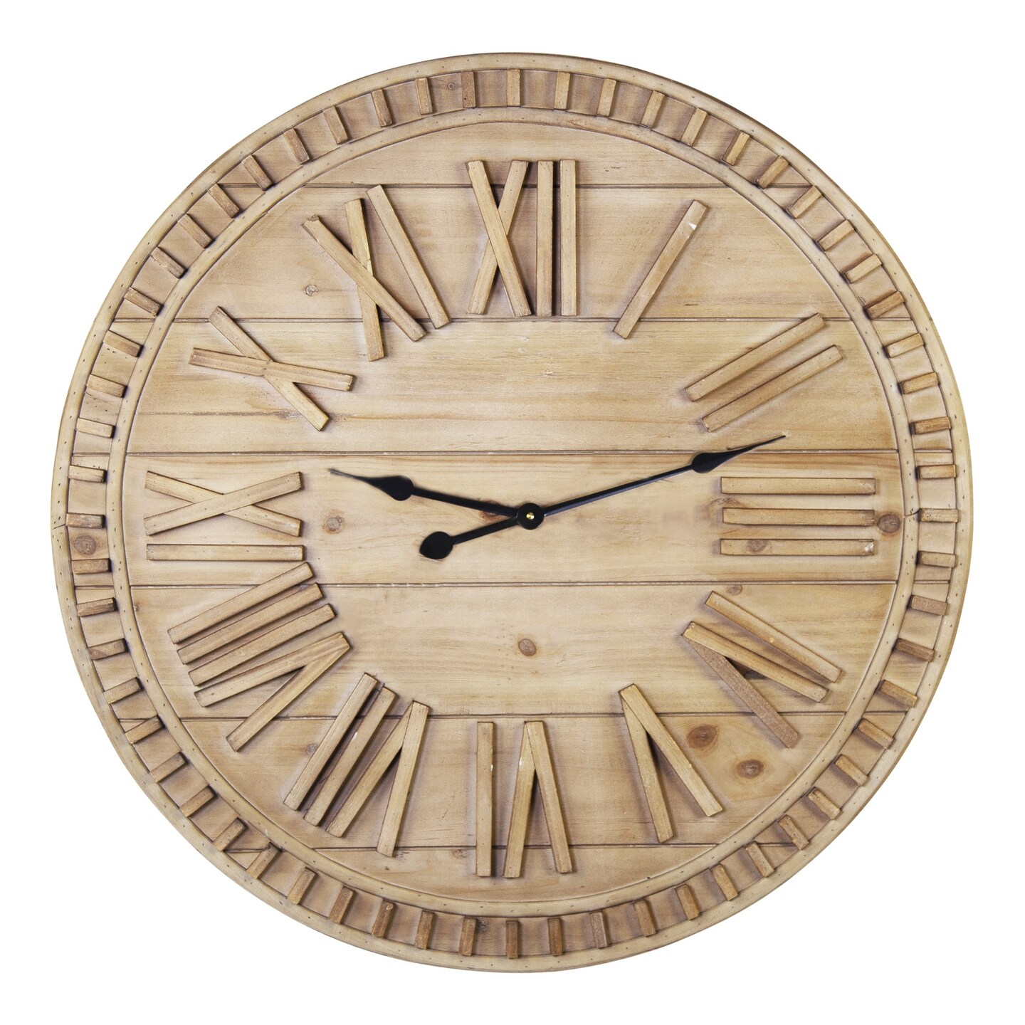 Contemporary Home Living 31.50" Round Wooden Wall Clock | Michaels