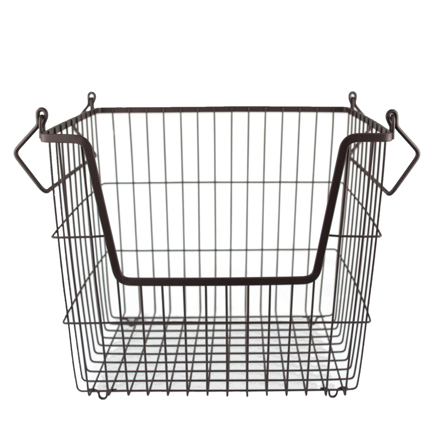 Contemporary Home Living 13&#x22; Bronze Contemporary Large Rectangular Metal Basket
